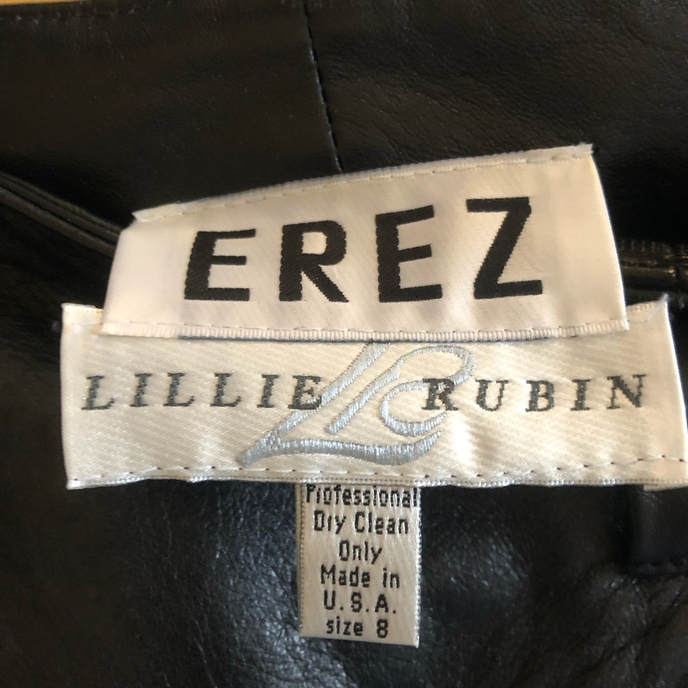 Vintage Lillie Rubin leather and suede skirt - Picture 7 of 8